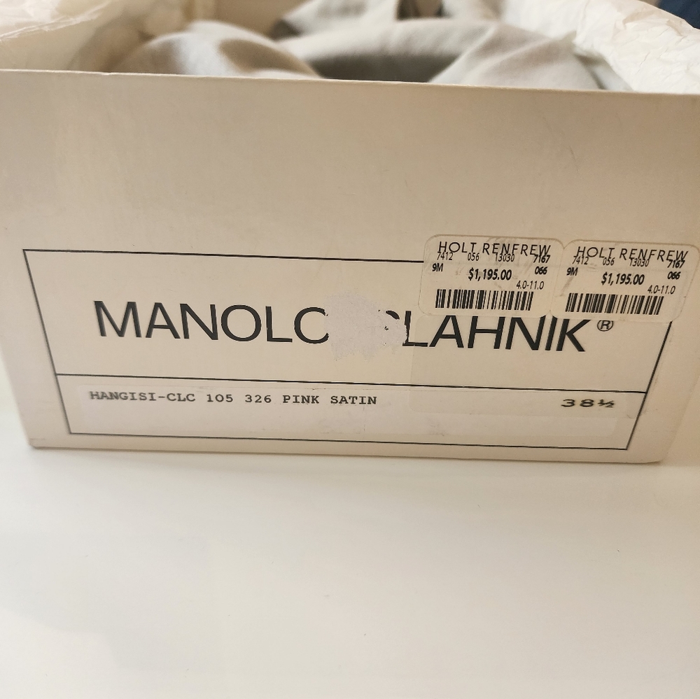 🥳SOLD!!!!🥳 Manolo Blahnik Hangisi Pink EU 38.5 - Picture 10 of 10